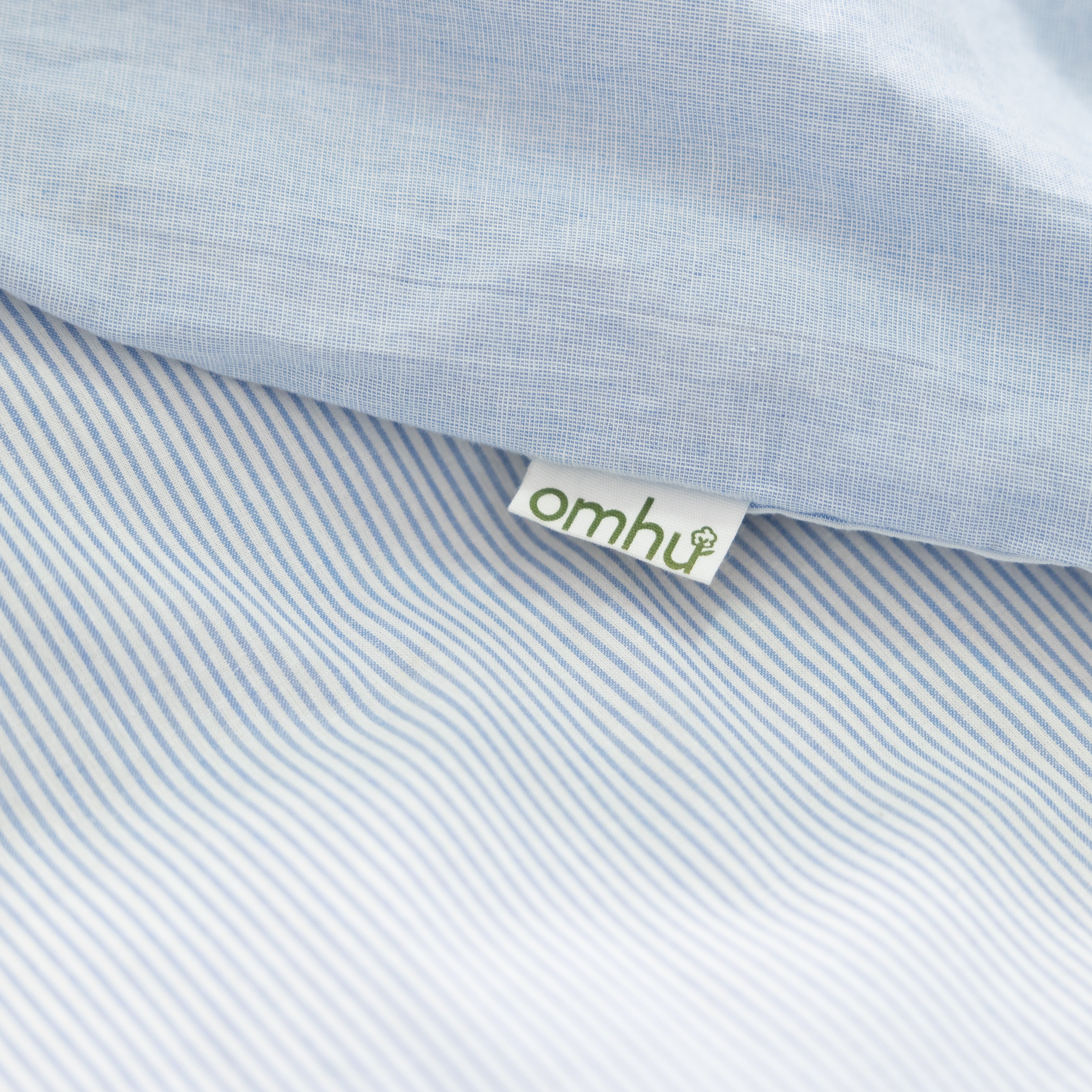 Mini strib sengetøj - blå